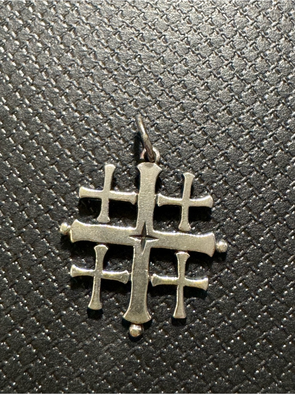 James Avery Sterling Silver Large Jerusalem Cross Pendant Charm Retired